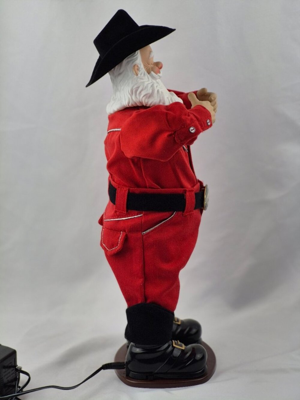Holly Jolly Rock Santa Alan Jackson Animated Dancing Cowboy 1999 Sings & Swings - Picture 4 of 17